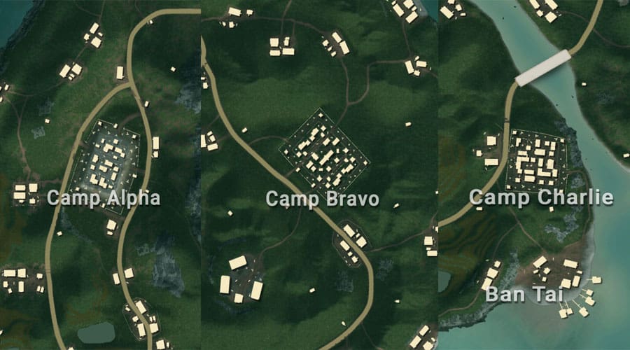 All Camps PUBG Sanhok Best Landing Spot