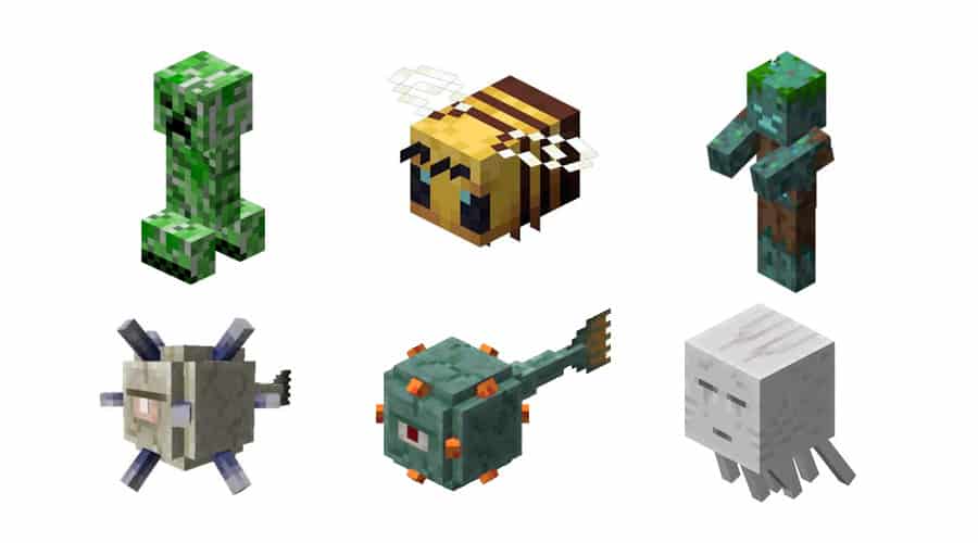 minecraft enemies names