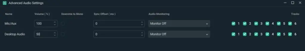 streamlabs obs setting