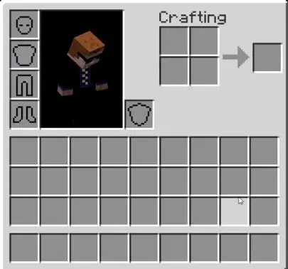 small crafting table and inventory in Minecraft