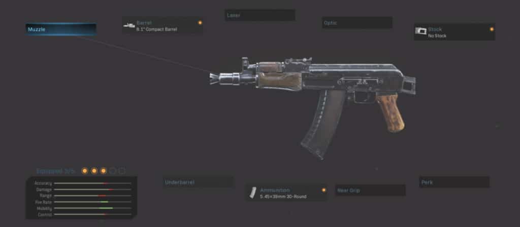 AK74u attachments Modern Warfare