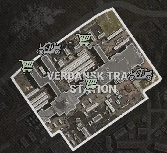 Train Station Buy Station & Vehicle Locations 