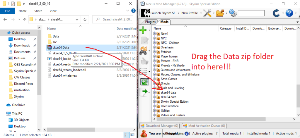 how to put nexus mods into skyrim