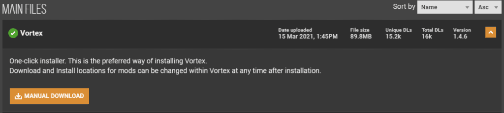 vortex not ing mods