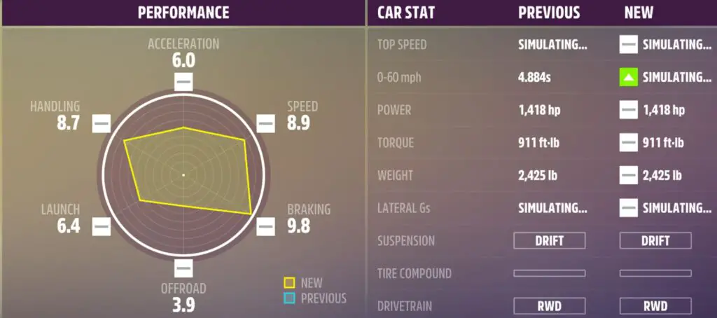 Ferrari 599XX EVO Best Drift Tune Car Performance Stats