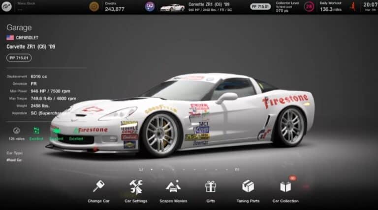 Corvette ZR1 09 Best Speed Tune Gran Turismo 7 - Kavo Gaming